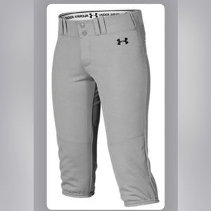 NWT Women's Gray Under Armour Softball Pants SZ XS